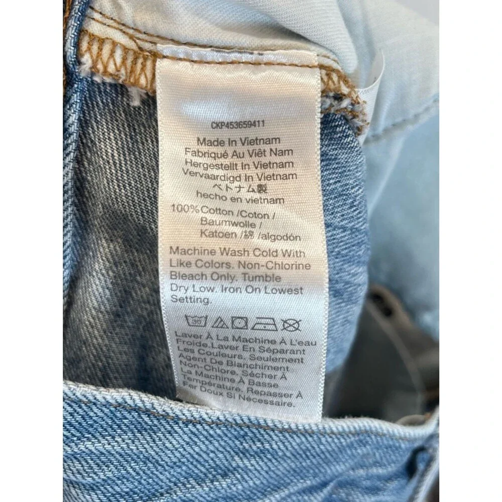 Madewell High-Rise Long Denim Shorts in Brightwater Wash size 29